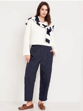 2 Pairs - Old Navy Women’s Barrel Pants Black Pull-on Comfort Waist Band MP